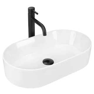 Rea Aufsatzwaschbecken Layla 50 Oval White - Weiß