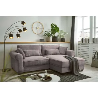 ed exciting design Ecksofa Anthrazit, & grau - Maße cm B: 255 H: 92 T: 185