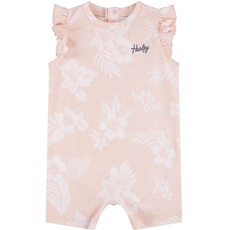 Hurley Mädchen Hrlg Printed Romper Brecher, Pink Sand, 24 Meses