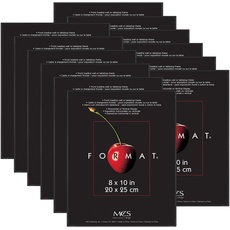 MCS 8 by 10-inch Format Frame, Plastik, schwarz, 20.32 x 1.524 x 25.4 cm
