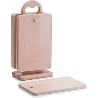 Zeller Brettchenständer Buche 7-tlg. 15 x 9 x 31 cm Beige