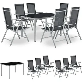 Juskys Milano Set 7-tlg. silbergrau