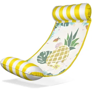 Balinco – Aufblasbare Wasserhängematte Luftmatratze mit 2 Luftkammern & Nylon Netz für Pool – Floatie Wassermatratze Relaxliege für Erwachsene & Kinder – Sommer Poolzubehör
