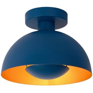 Lucide Deckenleuchte , Blau, Messingfarben , Metall , rund , 19 cm , RoHS, Reach , Lampen & Leuchten, Innenbeleuchtung, Deckenleuchten, Deckenleuchten