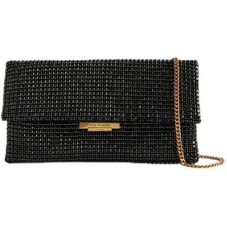 Ted Baker Damen KRISTN-Crystal Long Fold Over Crossbody Bag Umhängetasche, Black