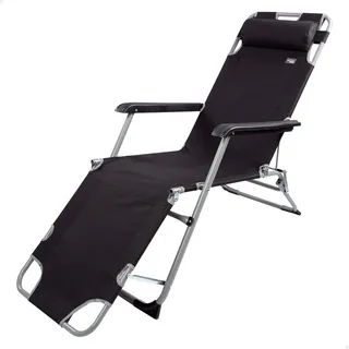 Aktive Klapp- und Liegestuhl 178 x 60 x 89 cm schwarz
