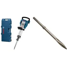 Bosch Professional GSH 16-30 Abbruchhammer, 400 mm Spitzmeißel, 30 mm Werkzeugaufnahme, 41 J Schlagenergie, 1.750 W, Trolley + Bosch Pro Spitzmeißel RTec Speed SDS-max