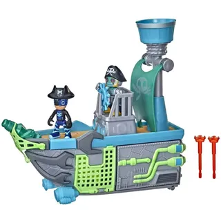 PJ Masks Sky Pirat Schlachtschiff Vorschulspielzeug Fahrzeug Spielset mit 2 Actionfiguren für Kinder ab 3 Jahren, F36655L0, Mehrfarbig