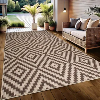 OTTO home Teppich »Cordoba auch als Läufer erhältlich« rechteckig 3 mm Höhe In- und Outdoor geeignet, Sisal-Optik, Wetterfest & UV-beständig, Boho,