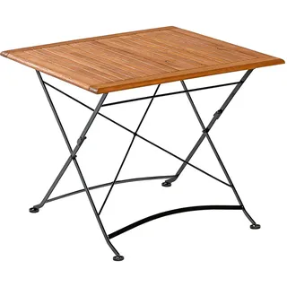 Merxx Schlossgarten Klapptisch 75 x 75 x 75 cm Graphit/Braun