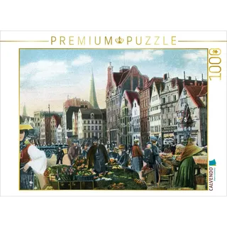 CALVENDO Puzzle Hamburger Marktbild am Messberg 1000 Teile Puzzle quer | 1000 Teile Lege-Größe 64x48cm Foto-Puzzle für glückliche Stunden