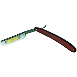 DOVO Solingen Germany Rasiermesser 5/8" Carbonstahl Goldätzung schwarz eloxiert