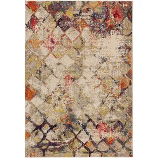 benuta Nest Teppich Casa Beige/Multicolor 140x200 cm , Textil , Patchwork , Rechteckig , 140x200 cm , Oeko-Tex® Standard 100 , wasserabweisend , Teppiche und Böden, Teppiche