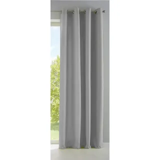 Gardinenbox Vorhang Blickdicht Gardine Matt Lichtdurchlässig »Palermo« mit Ösen und Raffhalter Dekoschal HxB 145x140 cm Grau, 10000265