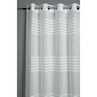 Sehlbach 3-D Streifen Ösen 140 x 245 cm Weiß 1 Stk.