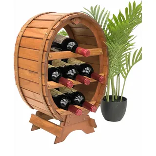 DanDiBo Weinregal für 6 Flaschen Holz Stehend Braun 55 cm , 35x55x35 cm , Weinregale
