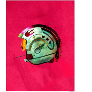 KOMAR Wandbild Star Wars Classic Helmets Rebel Pilot 40 x 50 cm