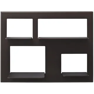 Novel Wandregal , Bronzefarben , Metall , 72x55x26.5 cm , Typenauswahl, hängend , Holzmöbel, Wohnwände Holz, Wohnwand Serien Holz