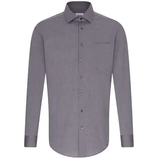 Seidensticker Herren, Mens Regular Longsleeve Cotton Business Shirt, grau, 44 EU