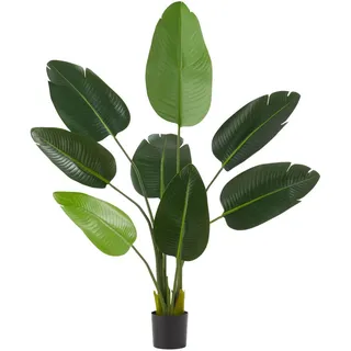 tectake Künstlicher-Paradiesvogelbaum Tropic, stabiler Kunststoff-Blumentopf, grün , Grün , 120 cm , Dekoration, Blumen & Blumentöpfe, Kunstpflanzen