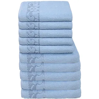 Italian Bed Linen 10 Stück Schwamm Kate, Baumwolle Frottee, Blaue Blume, 50x100cm