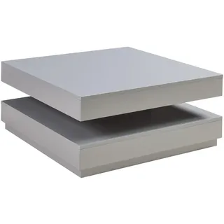 [en.casa] Couchtisch Florenz Hellgrau Holzwerkstoff 76 x 38 x 76 cm
