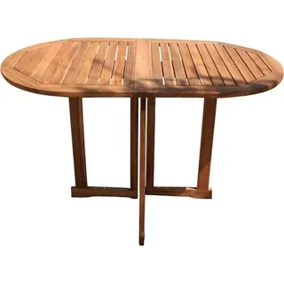 Gartentisch Akazie 120 x 70 cm Klapptisch PEDRO - Beige