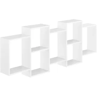 [en.casa] Wandregal Jessheim 161 x 18 x 65 cm Weiß