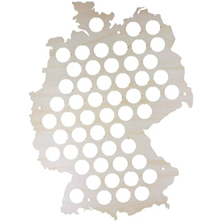 Holzkarte Deutschland für Kronkorken: Holzkarte Deutschland für Kronkorken Format ca. 44 x 33 cm