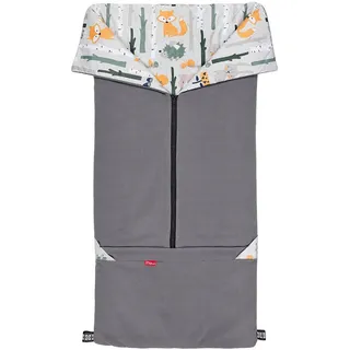 ByBoom Universal Baby Fußsack und Decke 2in1 für Kinderwagen/Buggy, kuschelig-weiche Kinderdecke, Unterlage, Krabbeldecke 100x100cm doppelseitig, flauschig, ideal vom Frühling bis Herbst