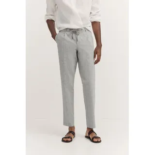 bugatti Bundfaltenhose mit Baumwoll-Leinen-Mix, 270, dunkelgrau