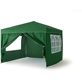 KG KITGARDEN Faltpavillon, 3 x 3 m, mit 4 Seiten, Grün, Deluxe 3 x 3