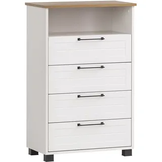 Schildmeyer Highboard Jelda 62,4 x 102 x 34,1 cm Weiß / Eiche