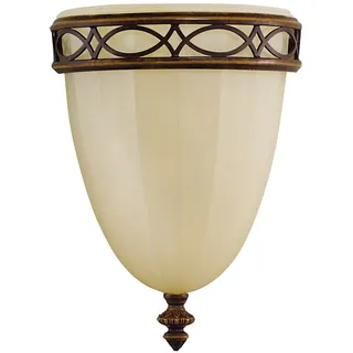 Gemütliche Wandlampe ANABELL 1 Creme Braun Landhaus Leuchte Design Wohnzimmer