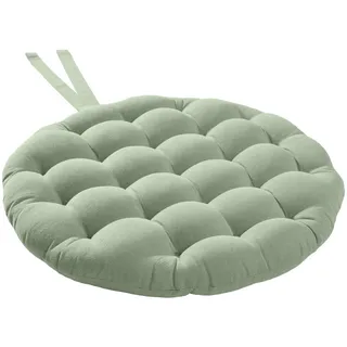 Butlers Stuhlkissen Solid - Baumwolle / Polyester , Salbeigrün , Textil , 40x40 cm , Heimtextilien, Wohntextilien, Sitzkissen