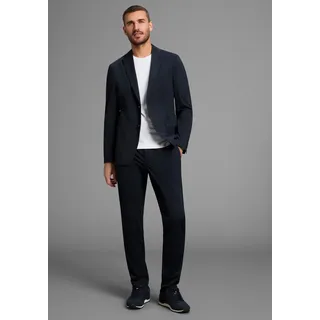 Anzug BRUNO BANANI "Packable Suit, Anzug", Herren, Gr. 54, U + N + S Gr, marine, Web, Obermaterial: 77% Polyester, 23% Elasthan. Futter Oberteil: 100% Polyester, unifarben, slim fit, Anzüge Anzug, perfekt für Reisen immer Top gestylt ohne Knitterfalten