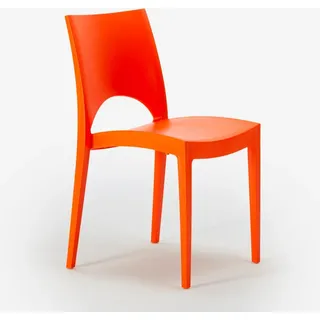 24er Paris Grand Soleil Stapelbare Stühle für Bars und Restaurants Polypropylen Stock - Orange - Orange
