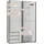 Schwebetürenschrank Emden 135 x 198 x 64 cm Weiß