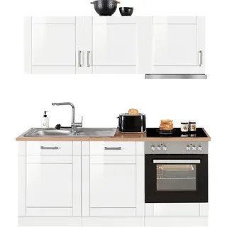 KOCHSTATION Küchenzeile »KS-Tinnum« mit E-Geräten, Breite 180 cm, weiß