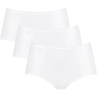 SLOGGI Damen, Slip Midi, 3er Pack - 24/7 Microfibre, einfarbig weiß 42