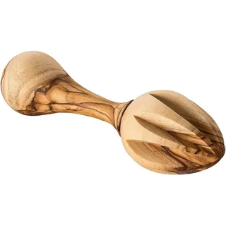 ZITRONENPRESSE AUS OLIVENHOLZ – Handgefertigte ZITRUSPRESSE/SAFTPRESSE/ORANGENPRESSER – ca. 15 cm – Manuell, langlebig & dekorativ – Für Zitrusfrüchte – Naturprodukt aus dem Heiligen Land