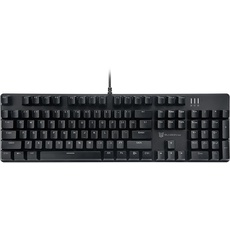 Qisan Mechanische Gaming-Tastatur, kabelgebundene Tastatur Led Hintergrundbeleuchtung Schwarz 104Tasten Amerikanisches Layout Gaming-Tastatur mit Abnehmbarer,Blau Schalter