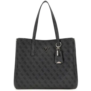 GUESS Meridian II Girlfriend Tote Bag Coal Logo