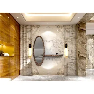 Designer Ovaler Spiegel r Glasspiegel Stilvolles Regal 2tlg