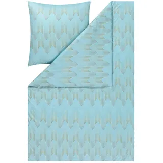 Estella Bettwäsche , Blau , Textil , Graphik , 135x200 cm , pflegeleicht, atmungsaktiv, hautfreundlich, weiche und anschmiegsame Oberfläche , Heimtextilien, Bettwäsche & Leintücher, Bettwäsche, Jersey-Bettwäsche
