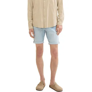 TOM TAILOR Denim Herren Regular Fit Jeans Bermuda Shorts, Clean Bleached Blue Denim, XXL