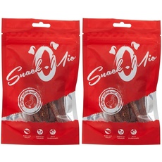 SnackOMio saftige Entenbrust Filetstreifen Premium Kausnack für Hunde, 70 g, 2er Pack (1 x 0.07 kilograms)