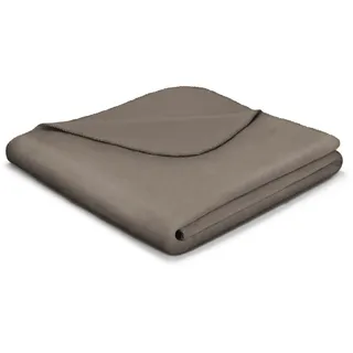 Wohndecke BIEDERLACK "Cotton Home", grau (taupe), B:150cm L:200cm, Baumwolle, Polyacryl, Wohndecken, Wohndecke, mit Zierstich