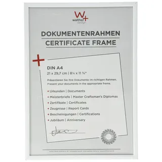 walther design Walther Kunststoffrahmen KV130W New Lifestyle 21x29,7cm weiss