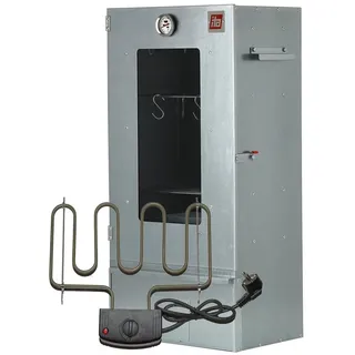 Ita Elektrischer Räucherofen 7000 - Premium Räucherschrank mit Elektroheizung - Legierter Stahl, mit Sichtfenster & Thermometer - Qualität EU - Silber